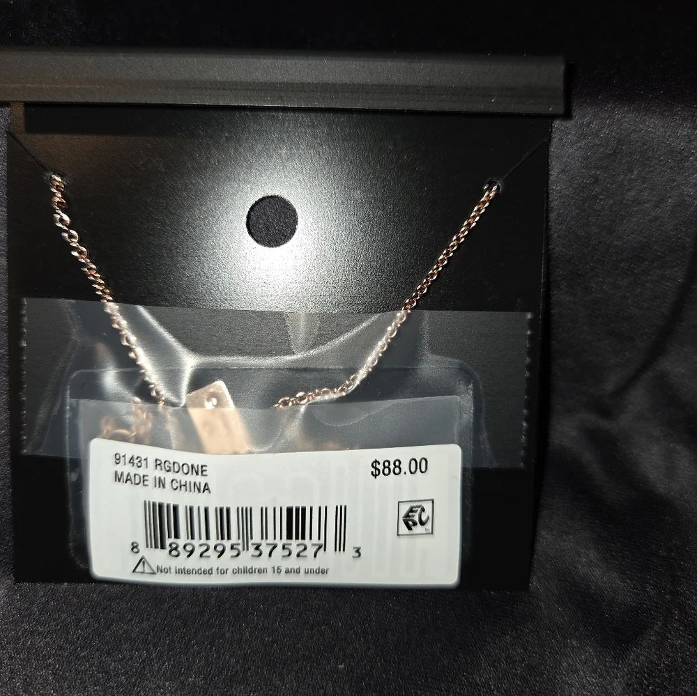 NWT - Coach Rose Gold Necklace with Crystals - Picture 2 of 2